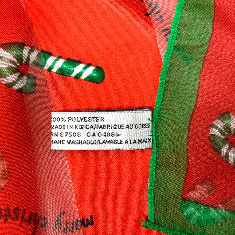 Elaine Gold Collection Small Red Christmas Scarf - Picture 8 of 8